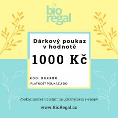 Elektronický dárkový poukaz BioRegál v hodnotě 1000 Kč