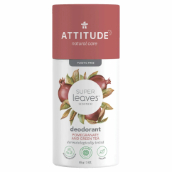 Attitude Prírodný tuhý deodorant Super leaves Granátové jablko a zelený čaj 85g