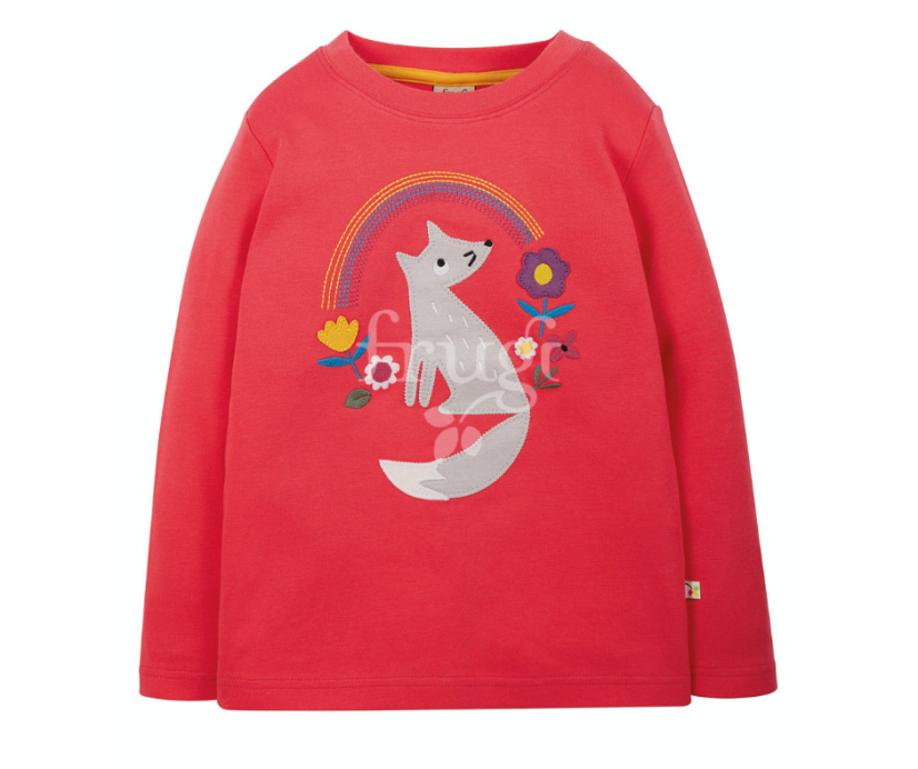 FRUGI Tričko z BIO bavlny s dlouhým rukávem VLK