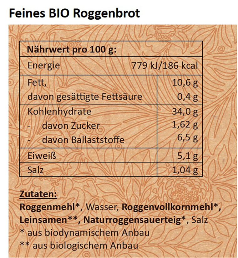 Žitný chléb BIO Demeter trvanlivý až 10 let 420 g | Landstreicher