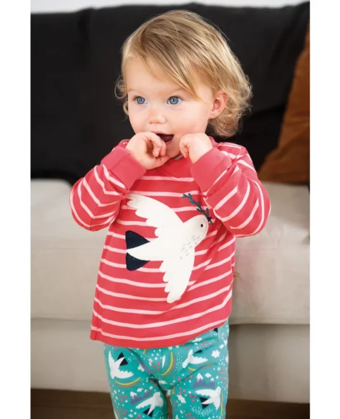 FRUGI Tričko z BIO bavlny s dlouhým rukávem HOLUBICE