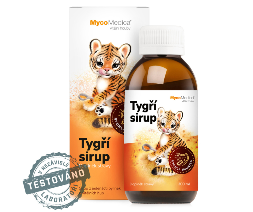 MycoBaby Tygří sirup z vitálních hub a bylinek 200ml (Rychlá imunita)