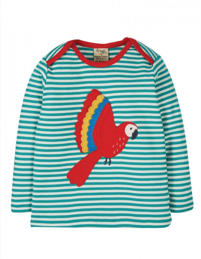 FRUGI Tričko z BIO bavlny s dlouhým rukávem Bobby PARROT
