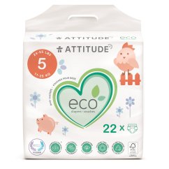 Attitude Dětské plenky Junior (velikost 5 / 11-25kg) 22ks biologicky rozložitelné