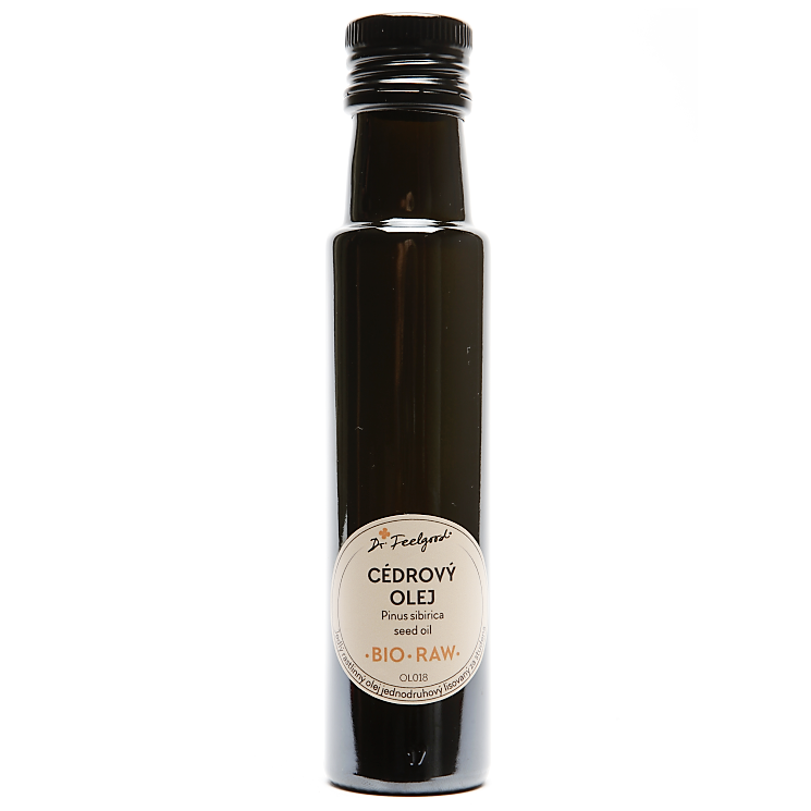 Cedrový olej BIO RAW 100 ml - vzácný olej z borovice sibiřské | Dr. Feelgood