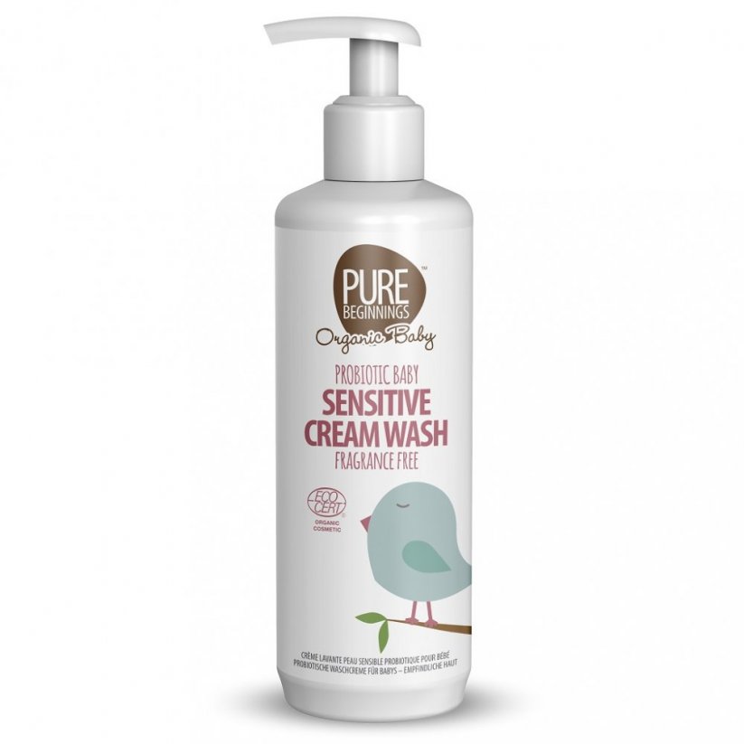 Pure Beginnings PROBIOTICKÉ krémové telové mydlo pre citlivú detskú pokožku bez vône BIO 250ml