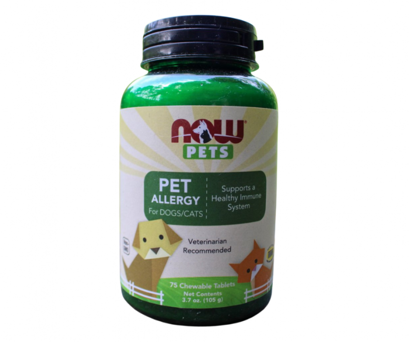 NOW Pet Allergy pro psy & kočky, 75 žvýkacích tablet