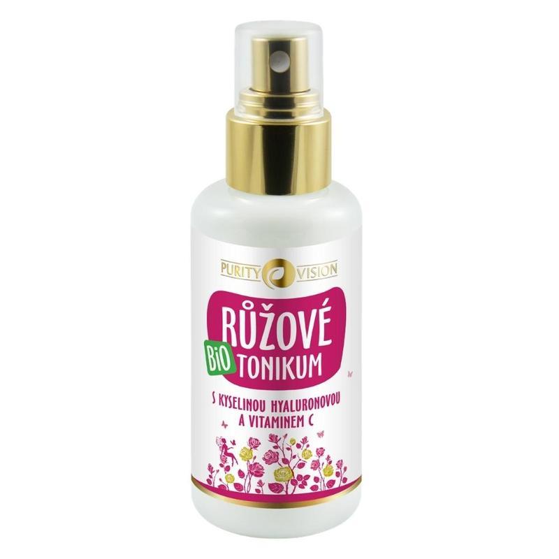 Purity Vision Růžové tonikum s kyselinou hyaluronovou a vitaminem C BIO 100ml