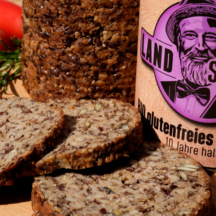 Bezlepkový chléb BIO Demeter trvanlivý až 10 let 600 g | Landstreicher