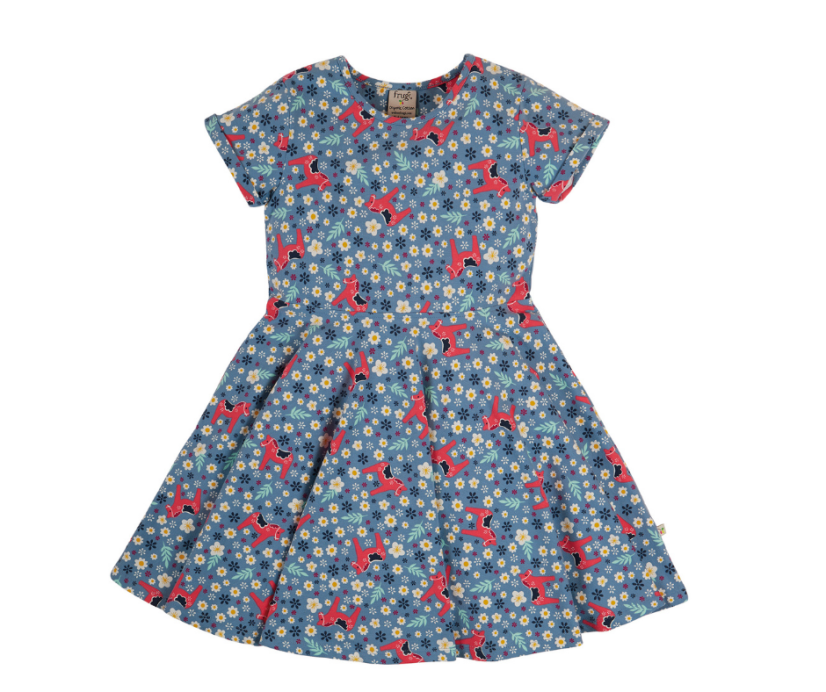 FRUGI šaty z BIO bavlny Skater DITSY