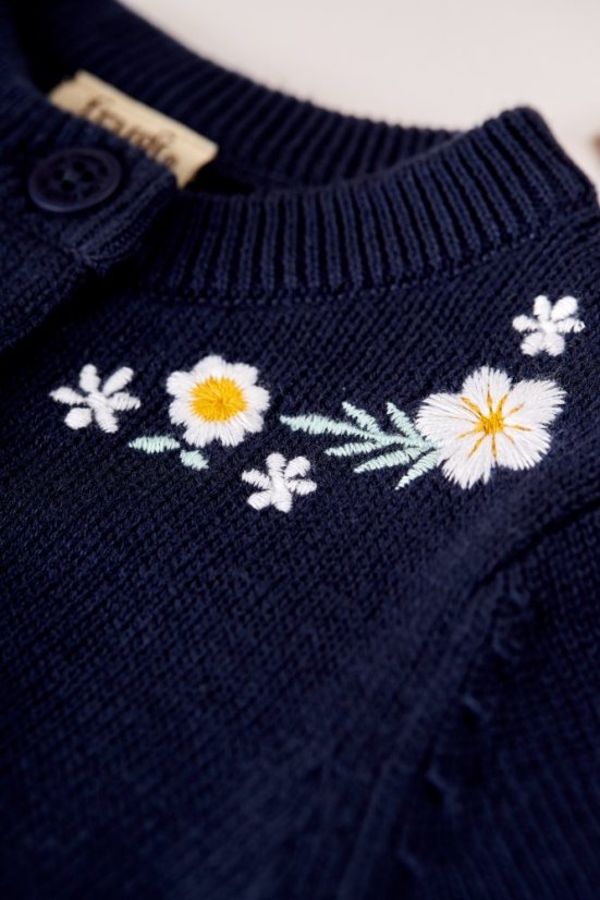 FRUGI svetřík z úpletu z organické bavlny INDIGO