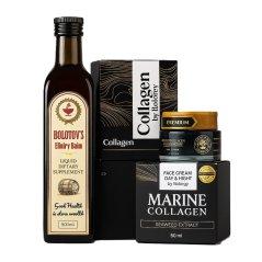 Bolotov Regenerační set – kolagen, balzám a pleťový krém pro omlazení zevnitř i zvenku