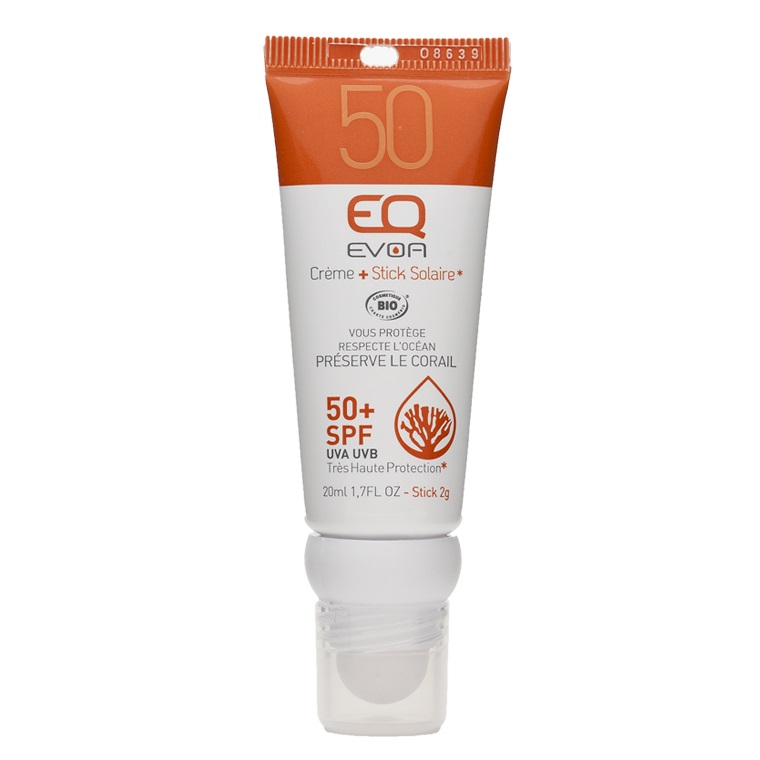 EQ 2v1 BIO Minerální tyčinka a krém na opalování SPF 50+ 20ml