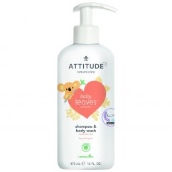 Attitude Dětské tělové mýdlo a šampon (2v1) s vůní Hruškové šťávy Baby leaves 473ml