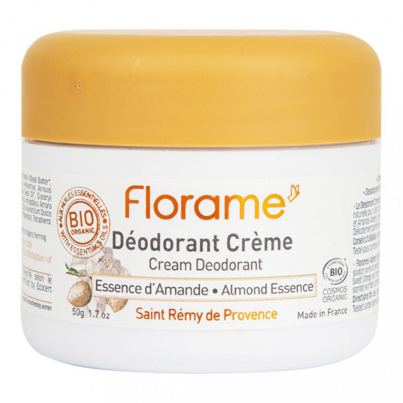 Florame Krémový deodorant 24h mandľová esencia BIO 50g