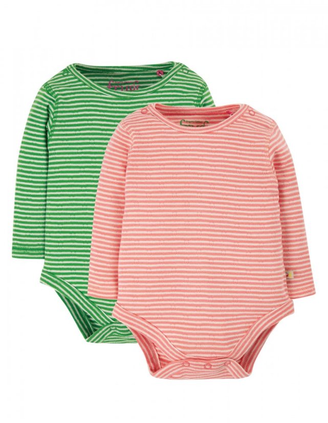 FRUGI Body z BIO bavlny s dlhým rukávom 2-balenie