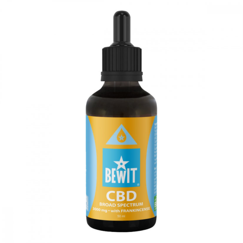 Bewit CBD Broad Spectrum 3000mg Konopný olej s kadidlem 50ml bioregal1