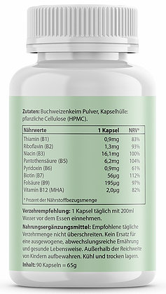 Vitamín B komplex z naklíčené pohanky 90 kapslí | Biotanicals
