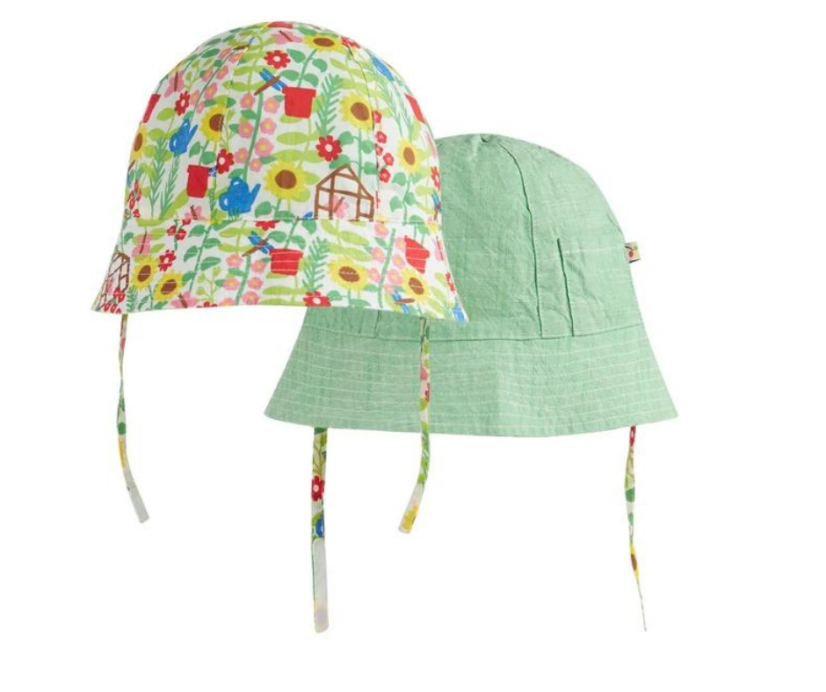 FRUGI Oboustranný klobouček z BIO bavlny CHAMBRAY