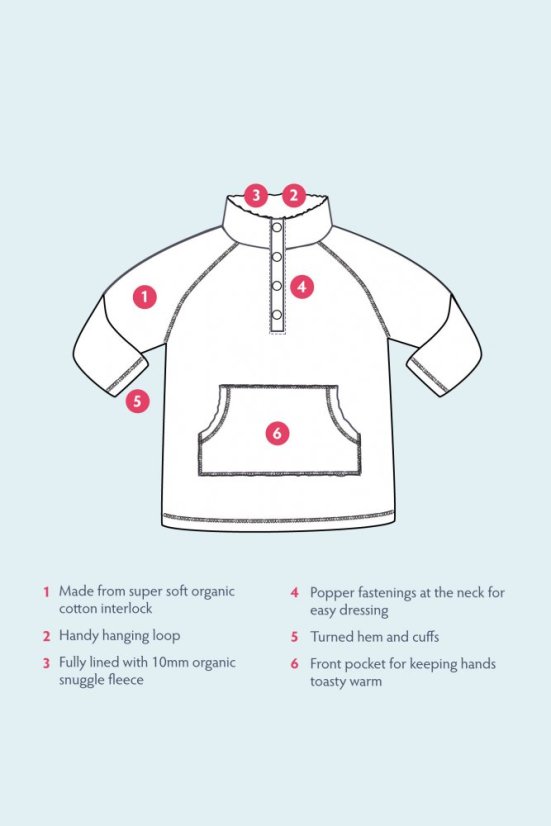 FRUGI Fleecová Mikina Woodland