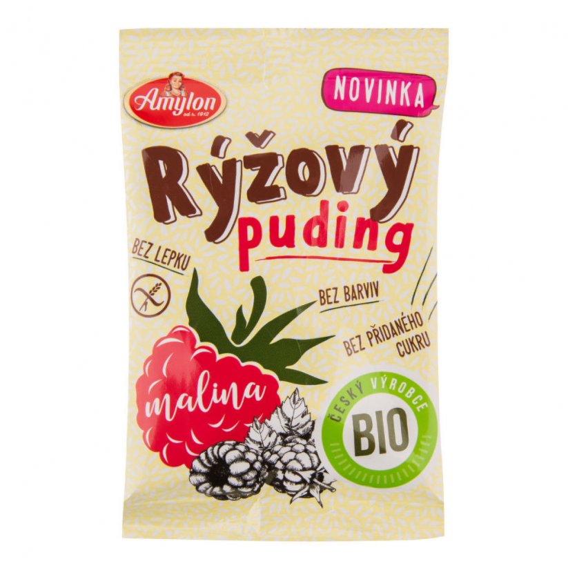 AMYLON Puding ryžový malinový bezlepkový BIO 40g