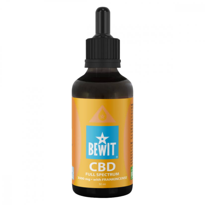 Bewit CBD Full Spectrum 3000mg Konopný olej s kadidlom 50ml bioregal1