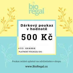 Elektronický dárkový poukaz BioRegál v hodnotě 500 Kč