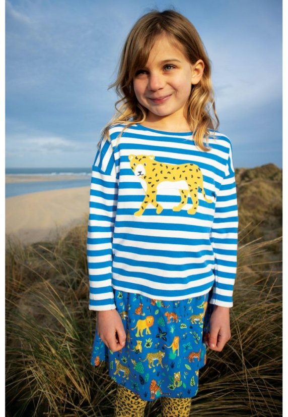 FRUGI Tričko z BIO bavlny s dlhým rukávom LEOPARD
