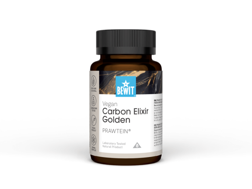 BEWIT PRAWTEIN Carbon Elixir Golden molekula C60 s 23k zlatem bioregal