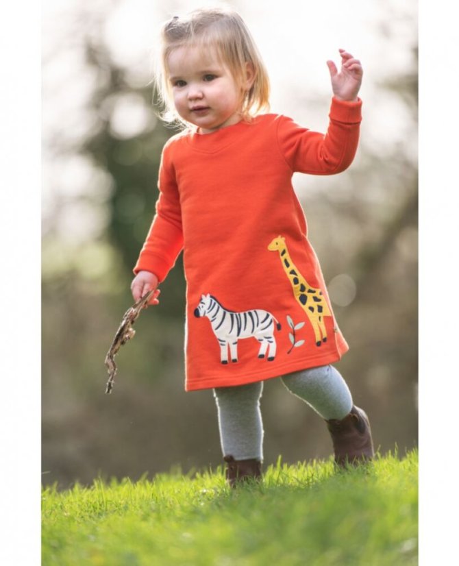 FRUGI šaty z BIO bavlny Zebra