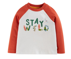 FRUGI Tričko z BIO bavlny s dlouhým rukávem STAY WILD