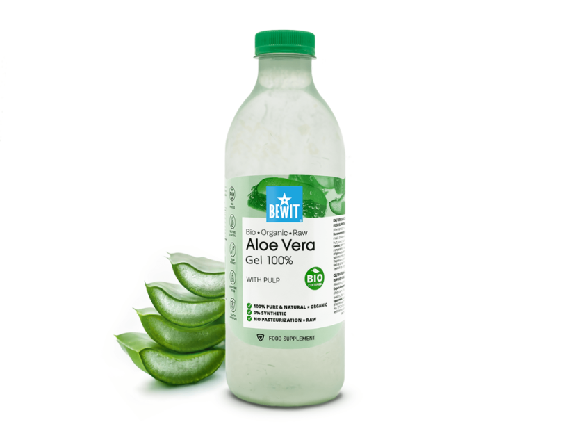 BEWIT Aloe Vera gel s dužinou BIO RAW – čistá síla aloe pro trávení, imunitu a vitalitu 1000ml