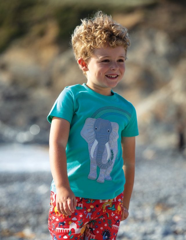 FRUGI Tričko z BIO bavlny s krátkým rukávem ELEPHANT