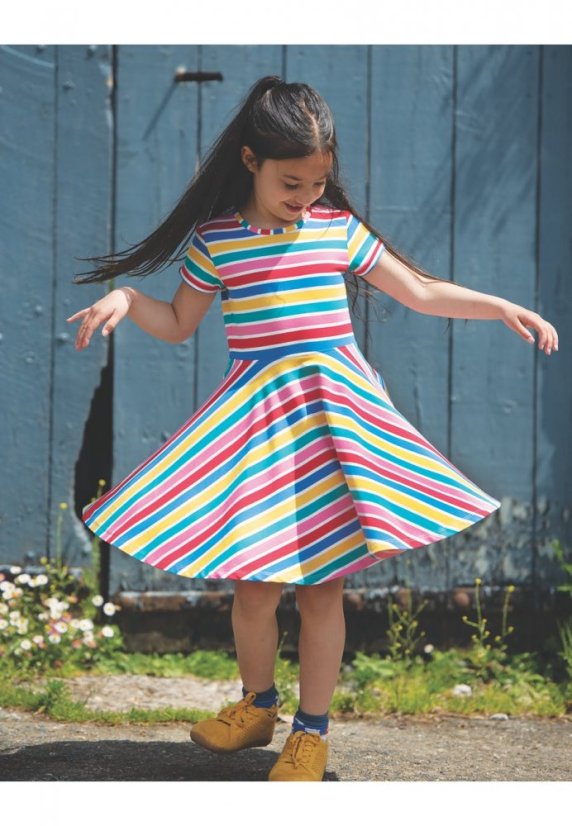 FRUGI šaty z BIO bavlny Skater Stripes
