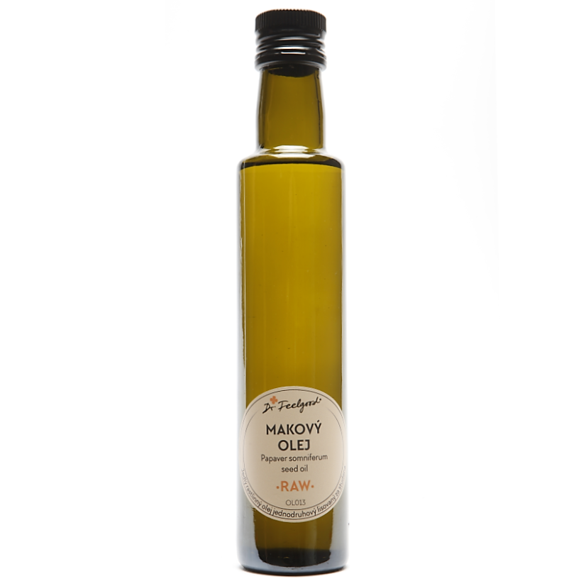 Makový olej RAW 250 ml - jedlý i pleťový olej za studena | Dr. Feelgood