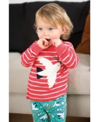 FRUGI Tričko z BIO bavlny s dlhým rukávom HOLUBICA
