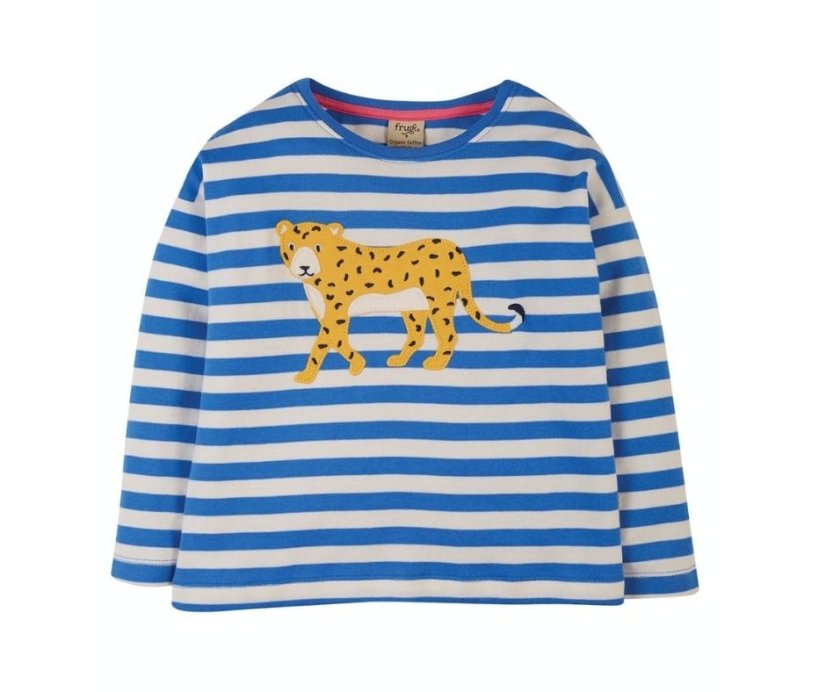 FRUGI Tričko z BIO bavlny s dlhým rukávom LEOPARD