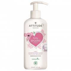 Attitude Detské telové mydlo a šampón (2v1) bez vône Baby leaves 473ml