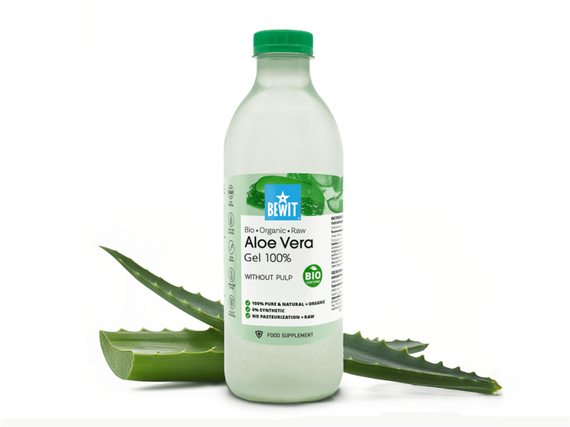BEWIT Aloe Vera gél bez dužiny BIO RAW – čistá sila aloe pre trávenie, imunitu a vitalitu 1000ml
