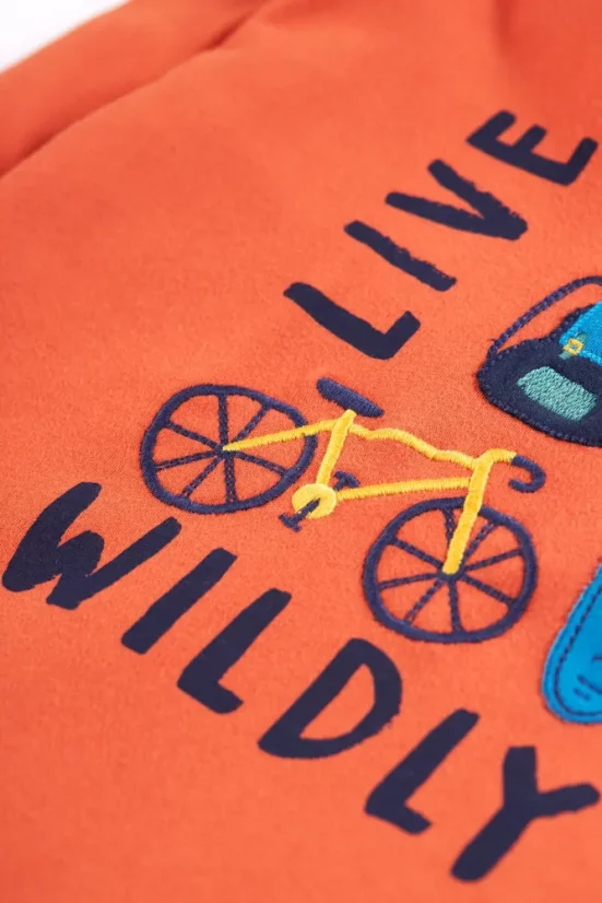 FRUGI Tričko z BIO bavlny s dlouhým rukávem CAMPFIRE
