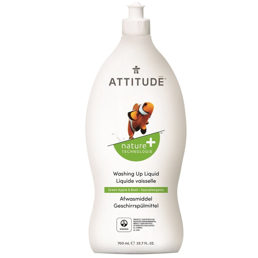 Attitude Prostředek na mytí nádobí s vůní zeleného jablka a bazalky 700 ml