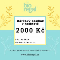 Elektronický dárkový poukaz BioRegál v hodnotě 2000 Kč