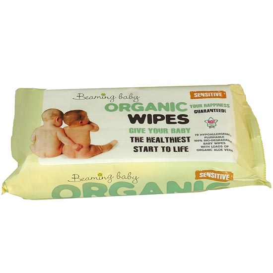 Beaming baby Organické vlhčené ubrousky s vůní (72ks)