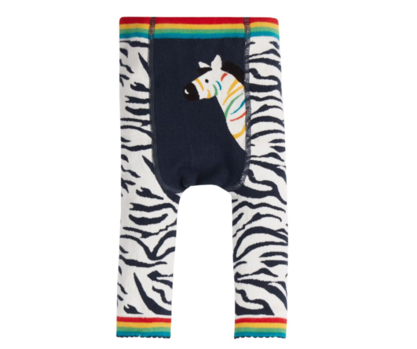 FRUGI Pletené teplé legínky z BIO bavlny ZEBRA