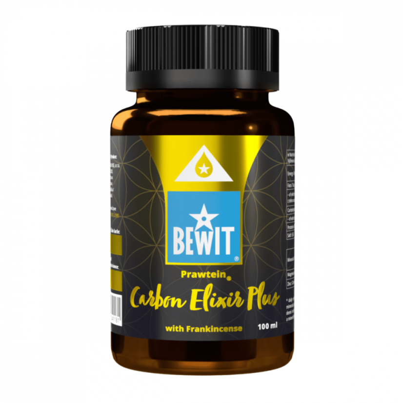 BEWIT® PRAWTEIN® CARBON ELIXIR Plus S KADIDLOVÝM ESENCIÁLNÍM OLEJEM (Nová generace PRAWTEIN® C60 PLUS, WITH FRANKINCENSE) bioregal