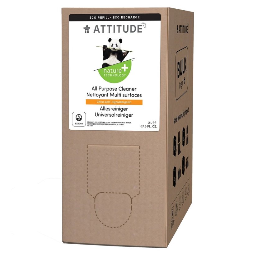 Attitude Univerzální čistič s vůní citronové kůry 2L-náhradní kanystr