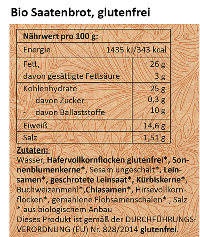 Bezlepkový chléb BIO Demeter trvanlivý až 10 let 600 g | Landstreicher