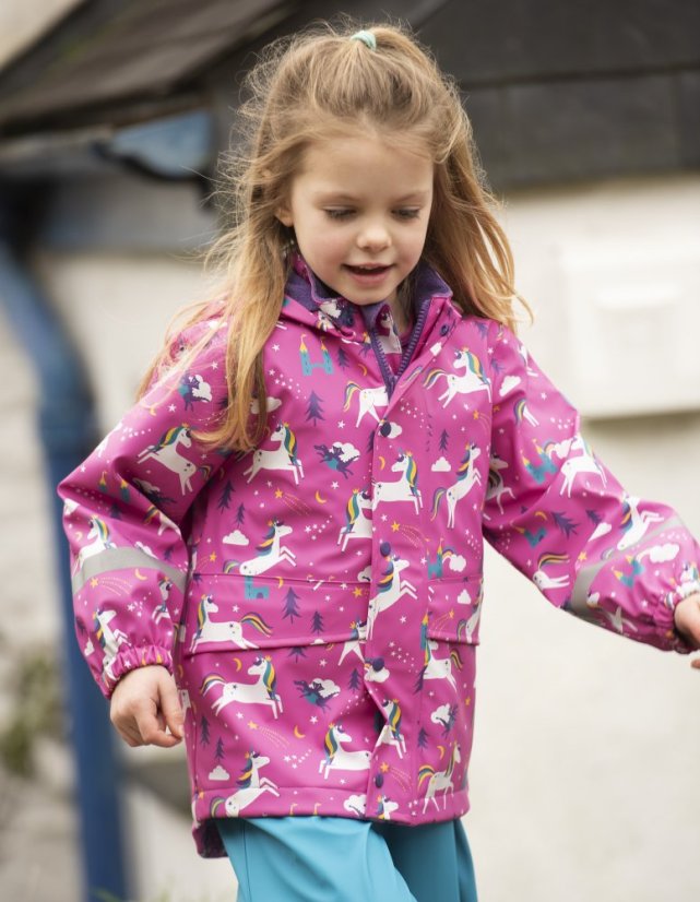 FRUGI Nepremokavá bunda Puddle Buster Jednorožec
