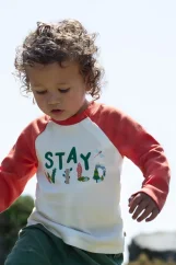 FRUGI Tričko z BIO bavlny s dlouhým rukávem STAY WILD
