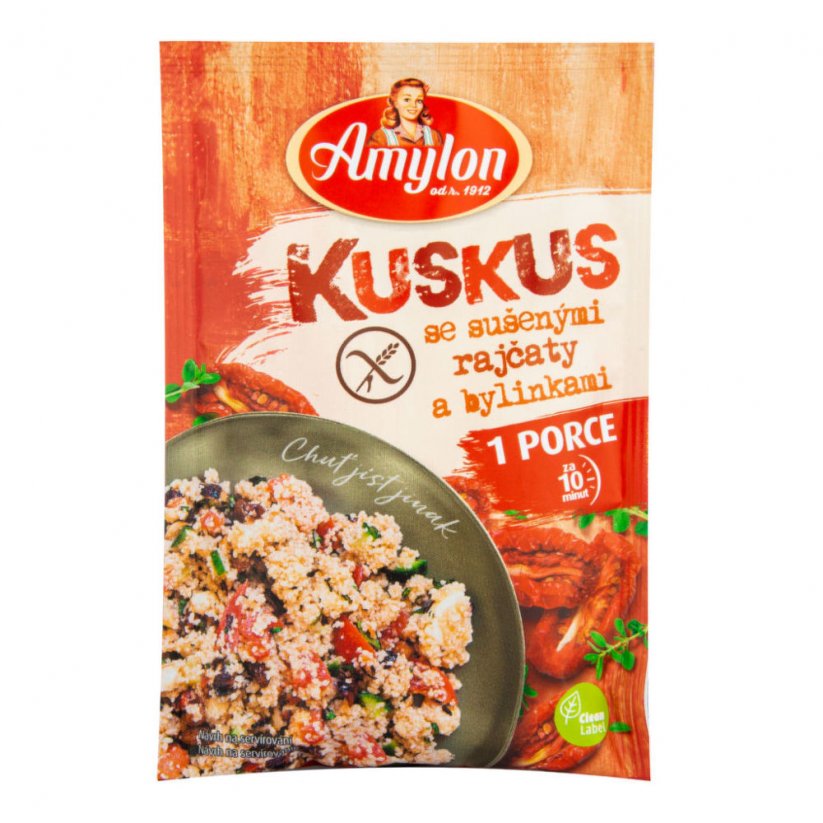 AMYLON Kuskus so sušenými paradajkami a bylinkami bezlepkový instantný 60g